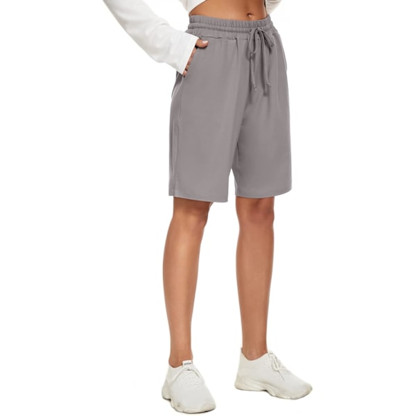 VEK Dam Workout Shorts Lösa Lounge Bermuda Shorts Casual Sommar Yoga Shorts Knälånga