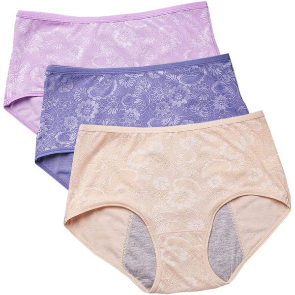 I FASHION Menstruations trosor för kvinnor Jacquard Lätt att rengöra trosor