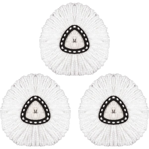 3ack Mopphuvud Byte Spin Mopphuvud Mikrofiber Påfyllningshuvud 360° Lätt Rengöring Mopphuvud Byte