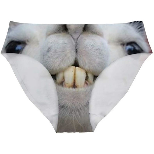 lukee Damunderkläder Kvinnor Sexig Underkläder Djur Mode Bikini Kalsonger Byxor Möhippa Leende Alpacka Liten