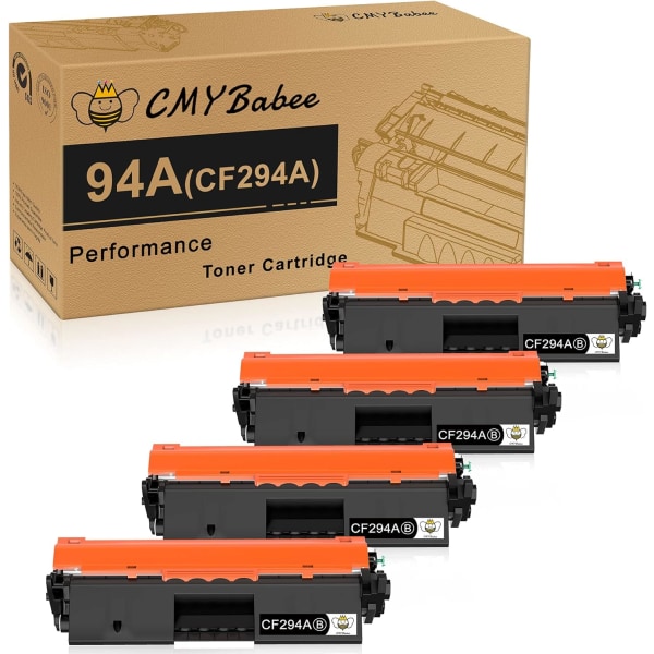 CBabee-kompatibel tonerpatronbyte för HP 94A CF294A för HP M118dw MFP M148dw M148fdw M149fdw M118 M148 M149 tonerbläckskrivare (svart, 4-