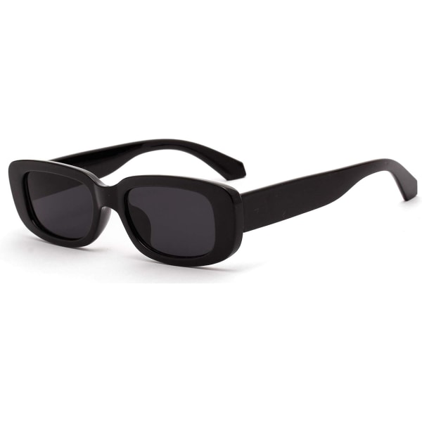 Rtangle solglasögon för kvinnor 90-talets mode Retro breda fyrkantiga glasögon UV400-skydd