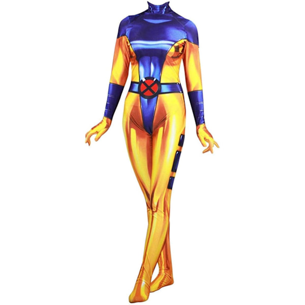 För Cosplay Jean Grey För Cosplay Dräkt Superhjälte Halloween Outfit Lycra Tyg Bodysuit Zentaisuit Jumpsuit För Unisex Vuxen  Liten