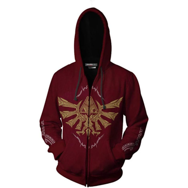 Cosplay Legend of Zelda Breath of The Wild Twilight Princess Känguru  Hoodies - Unisex Pullovertröjor Röd XX-Large