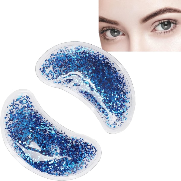G Ögonmask, Eye Gel Ice Pack Lindra trötthet Mörka cirklar Återanvändbar Eye Cooling Pad blå
