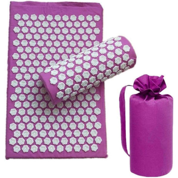 ifftiy Fitness Mat 3 st / set Lotus Yogamatta Akupunktur Massagekudde Yogamatta