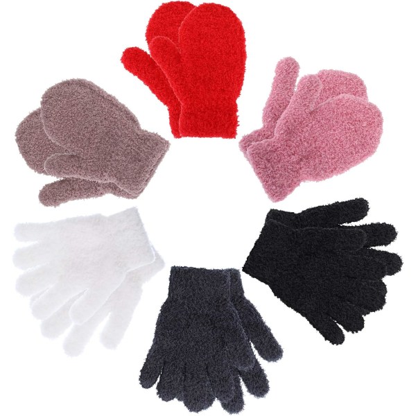 airs Stickade handskar för toddler Barn Vinter Varma Stretchiga vantar Mjuka lätta vantar för pojkar och flickor Dålig kvalitet