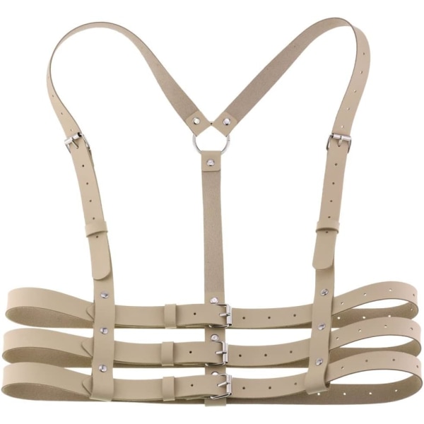 en Rave Body Chest Harness Midjebälte Bur Bra Festival Dansklubb Fest Khaki