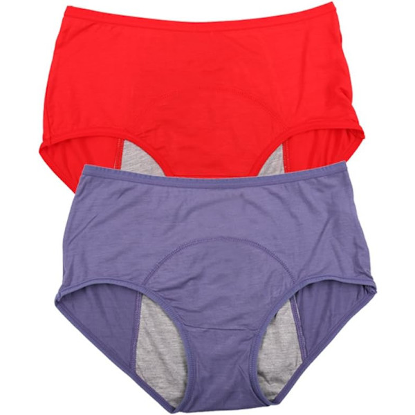 I FASHION Bambu Viscose Fiber Brief Menstruationsläckagesäkra trosor Multi Pack US Storlek XXS-3XL/10