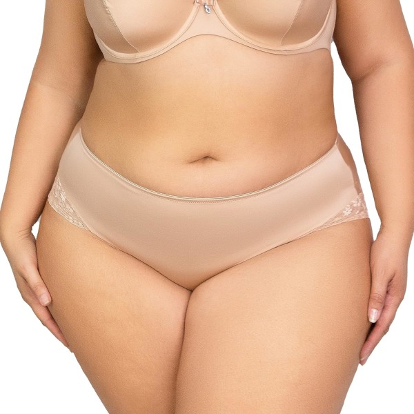 vy Couture Dam Plus Size Tulip Spets Hipster Bombshell Nude X-Large