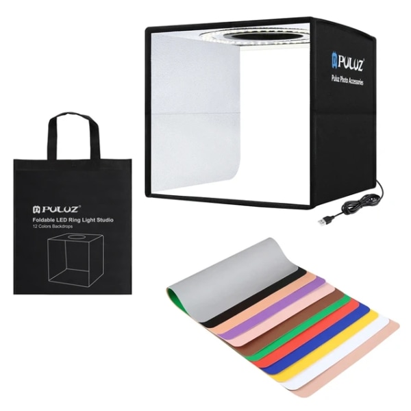 Hgry med 12 färger bakgrunder vikbar portabel fotobelysning studio tältlåda