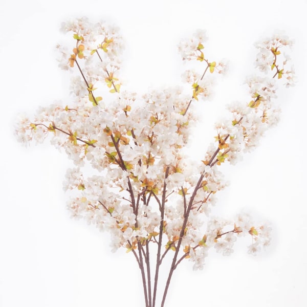 orca&Guilla konstgjorda växter, 2 st 43\" gröna Nandina konstgjorda grenar för vas, konstgjorda växter för butik trädgårdskontor Hom White Cherry Bl 4