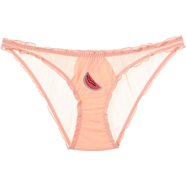 NFUN Damunderkläder för kvinnor, sexiga tecknade underkläder, roliga bokstavstryckta trosor, stygga stringtrosor, rosa vattenmelon, XX-Large