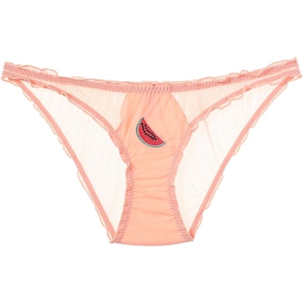 NFUN Kvinnors sexiga tecknade underkläder Roliga Print Trosor Stygg stringtrosa Rosa vattenmelon Stor