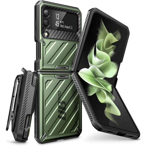 CASE Unicorn Beetle Pro Series- case för Samsung Galaxy Z Flip 3 5G (2021), robust case med två lager i hela kroppen med Guldan