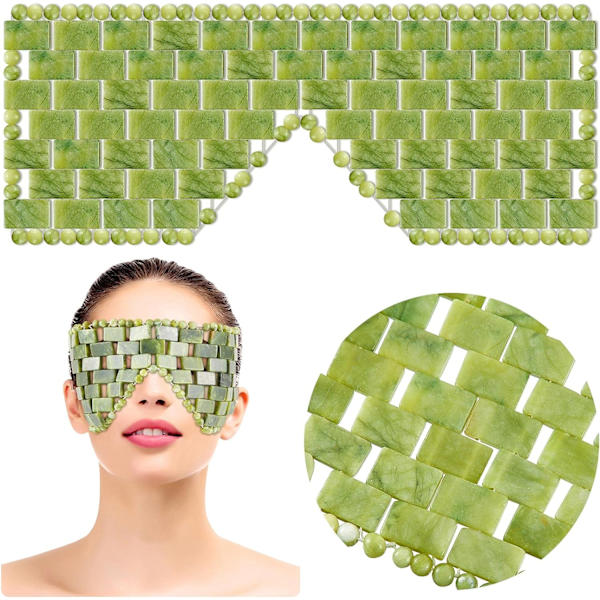 e Ögonmask Sten Ögonmask Varm eller Kall Användning Jade Mask Grön Jade Ansiktsögon Sov Mask Relief Ögonlock för Kvinnor Mig