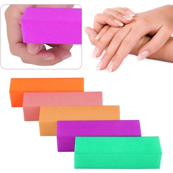 Yte 5 st svamp nagelkonst buffer fil block död hudborttagare slipning nagel manikyr