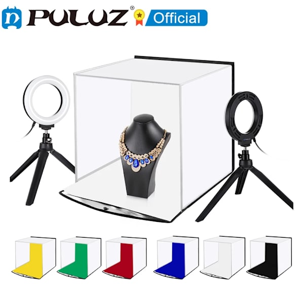 Ptable pulk-softbox för fotostudio, kontorsvisningsbox med 6 färgglada f