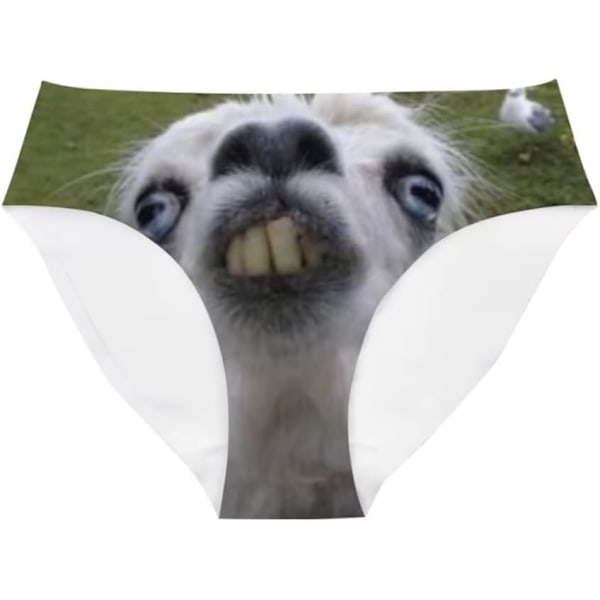 Intresse Kvinnors Mode Sexig Rolig Naughty Tryck Söta Djur Underkläder Briefs Söta Alpacka Liten