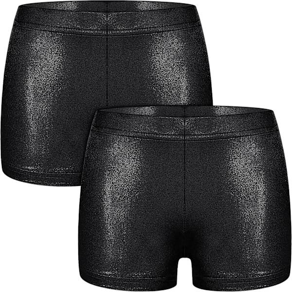 INIOR 2-pack gymnastikbyxor för flickor, balettbyxor för flickor, små flickors byxor för 6-9 år