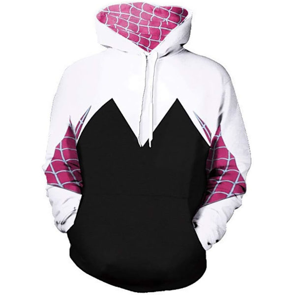 Cosplay 3D-tryckt pulloverhoodie - Unisextröjor med känguruficka - Halloween Cosplay Hoodies Multicolor X-Large