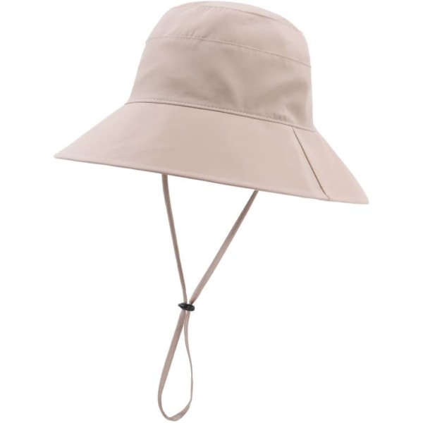 racy Barnflickor Sommar Solskydd Hatt UPF 50+ Hinkhatt Justerbar Hakrem Khaki 3-7 År