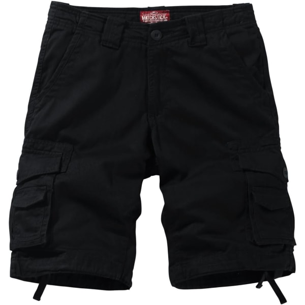 ch herr cargoshorts 3056 svart grå 36