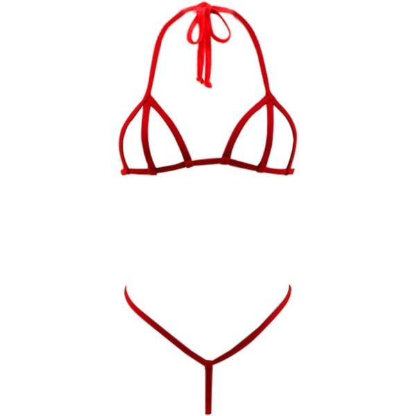 RRYLO Olika stilar Micro Bikini Set Multi Simdräkter Baddräkt Simunderkläder Röd2