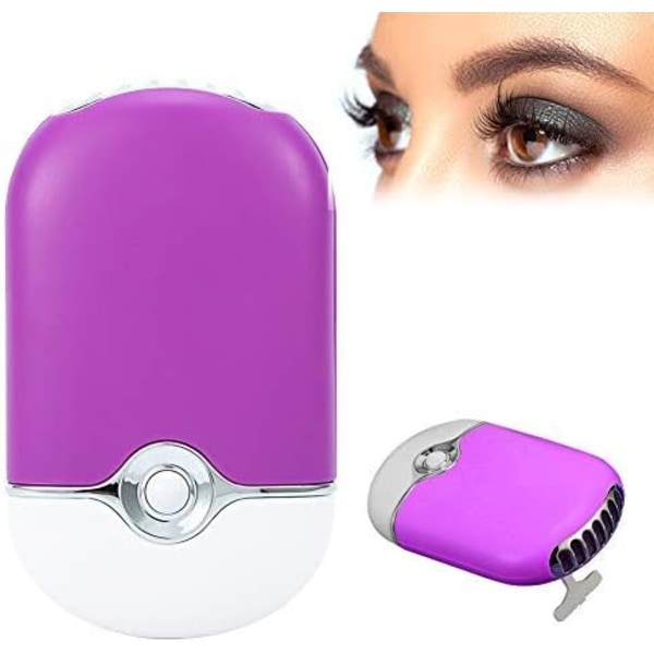 Mi Eyelashes Dryer, Bärbar USB Handhållen Luftkonditionering Mini Fläkt Blåser, EyelashPurple