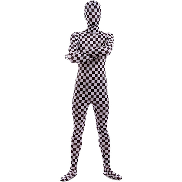 ler herr och dam spandex helkropp zentai kostym body checker medium