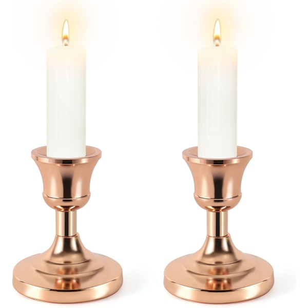 NGXIN 2 st guld ljushållare retro ljusstake hållare bordsdekorationer bondgårdsinredning för hem matsal bröllopspar guld