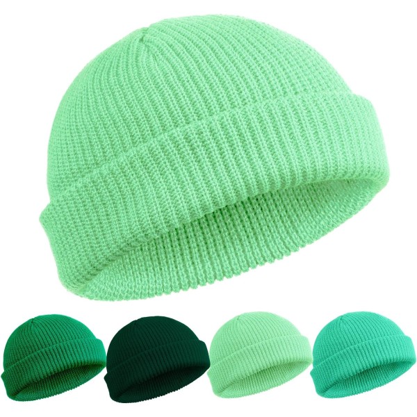 INIOR Trawler Beanie Watch Hat Roll-up Edge Skullcap Fisherman Beanie för kvinnor och män