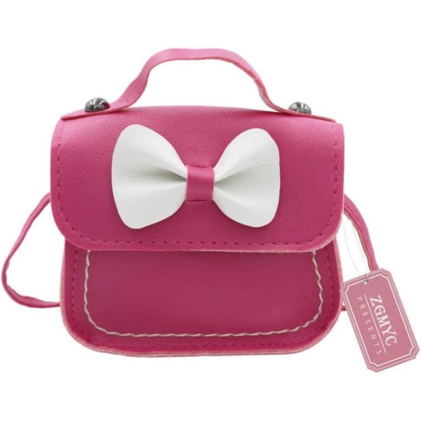 YC Little Girls Söt bowknot handväska Crossbody-väska Mini Princess Handväska Axelväska för småbarn Hot Pink