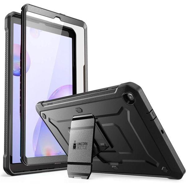 CASE [Unicorn Beetle Pro] Designad för Galaxy Tab A 8.4 Case 2020, med inbyggt skärmskydd för hela kroppen Robust Heavy Black