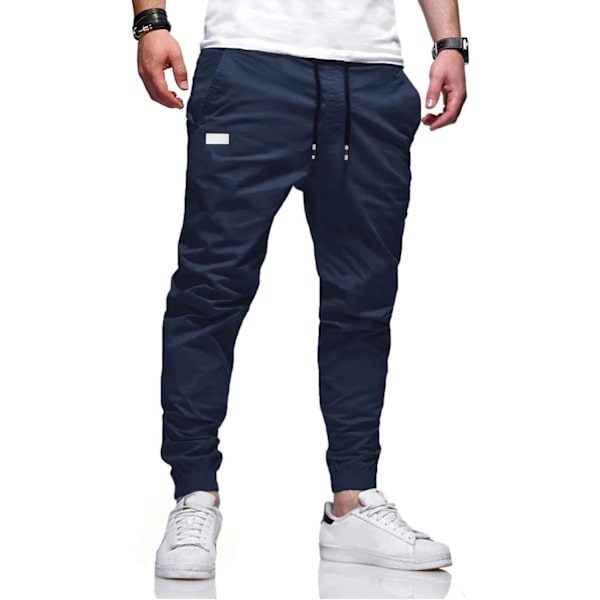 Utomhus Jogging Casual Byxor Slim Joggers Träning Byxor för Löpning Sweatpants Vandring Royal Blue X-Large