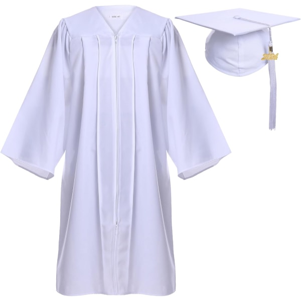 rara Matt Graduation Cap and Gown Tassel Set Vit 51FF(5'6\"-5'8\")
