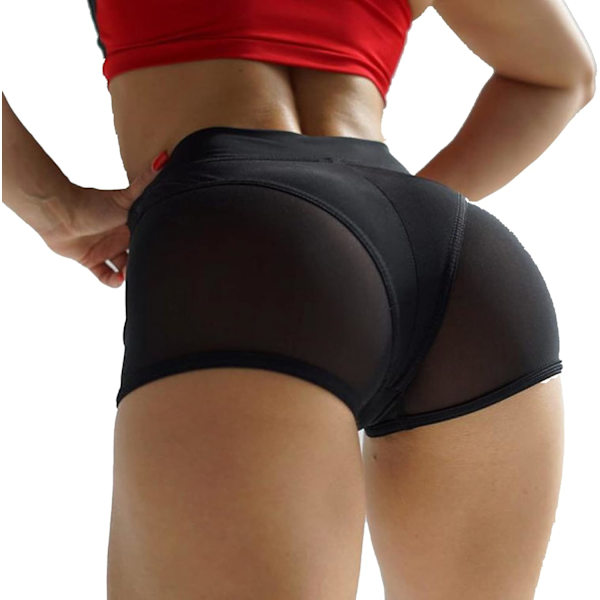 Kvinnors högmidjade träningsshorts, sexiga klubbshorts, heta byxor, yogashorts, booty-shorts, dansskjort