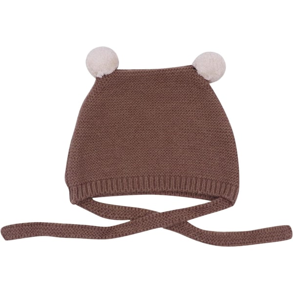 YC Baby Toddler Bomull Vintermössa Söt Älg Horn Varm Mössa för Pojkar Flickor X Kaffe Med D