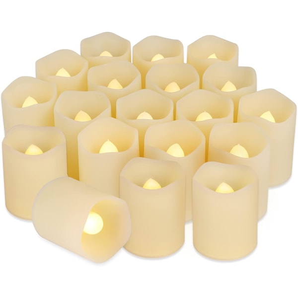 Fmeless Votive Candles,Votive Flameless Candles,Pack of 24,Fmeless Votive Candles flimrande,Te Light Light Votive Led Candles i varmvitt och