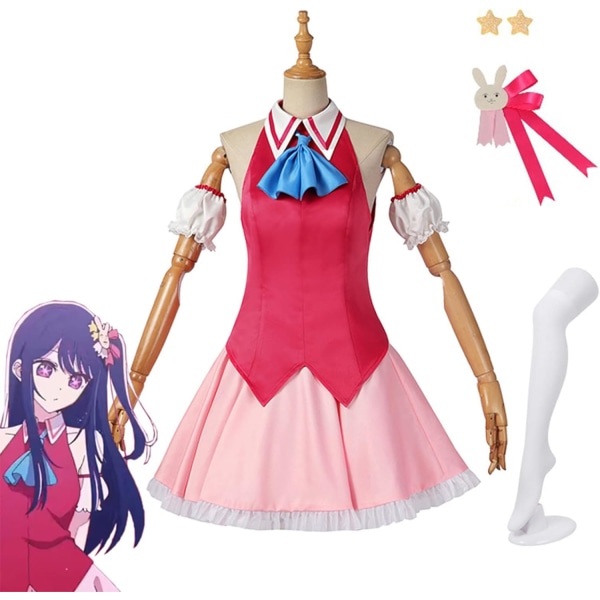 ltaker Anime Oshi No Ko Hoshino Ai Cosplay Kostym Suspender Kjole Lolita Kvinnor Dräkt för Halloween Rollspel Fest Kvinnlig Stor