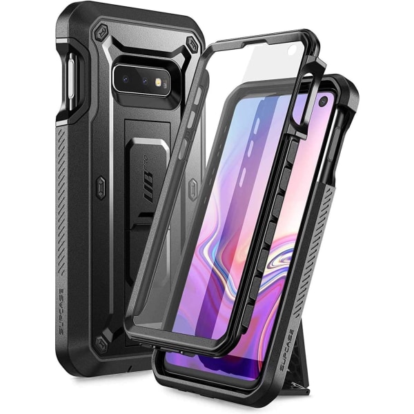 CASE Unicorn Beetle Pro Series Designad för Samsung Galaxy S10e Case (2019 release) Helkroppsdubbellager robust med Hol Black