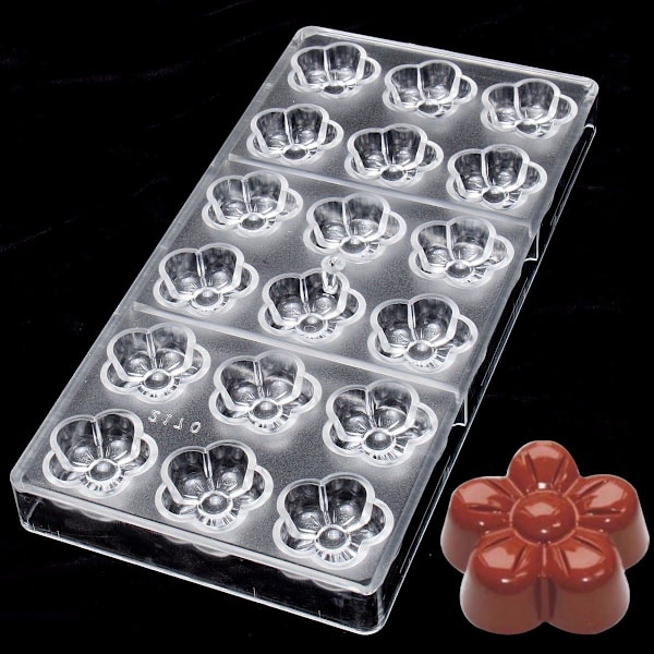even Chokladgodis Jelly Bonbon Making Mold, Non-stick PC Polykarbonat Form Tray (Plommonblommor) Plommonblommor