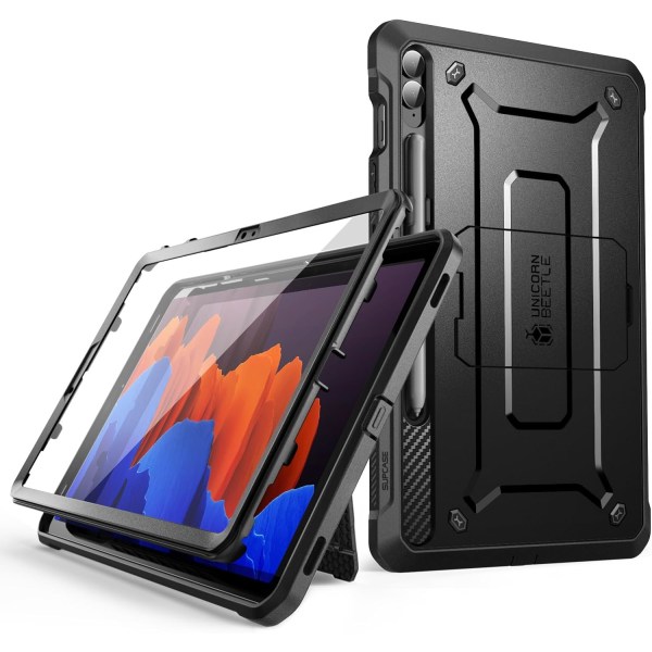 CASE Unicorn Beetle Pro Case för Samsung Galaxy Tab S9 FE Plus 12,4 tum (), med inbyggt skärmskydd & Kickst Black
