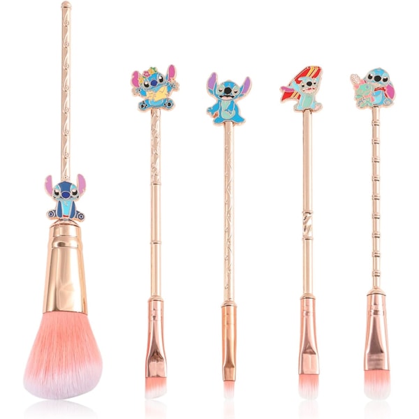 tch Makeup Brushes Set, WeChip Anime Stitch Make Up Brush Set Collection, Stitch Presents for Girls Women - 5st Pink