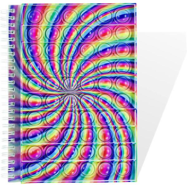 WR Office Fidget Notebook Push Bubble Pop IT Notebook College Ruled Paper Book Fidget Toys Present för Student Barn Skola Hem (Multi Color)