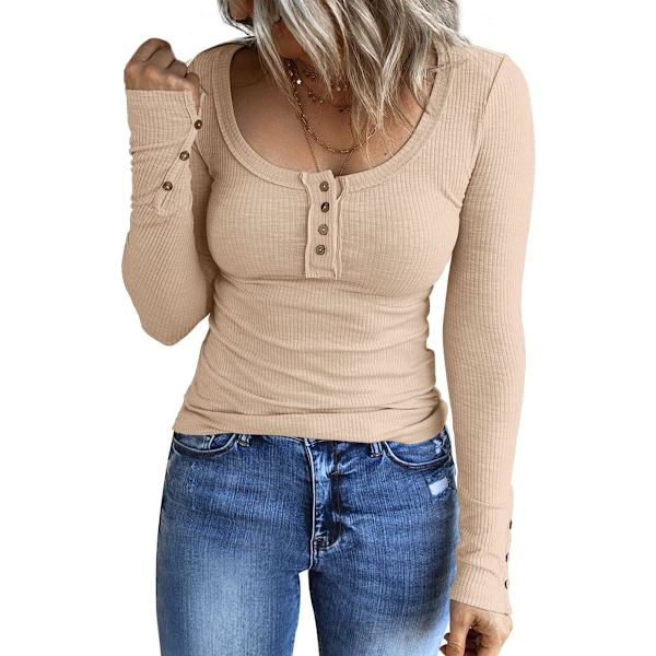 sfix Dam Tank Tops Sommar Casual Ribbad Ärmlös Basic Cami Top Slim Henley Button Down Blusar