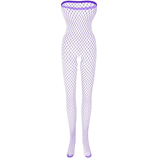 ies's Strumpor Lingerie Blommigt Nät Bodysuits Lingerie Nattkläder för Romantisk Dejt Bär Kvinnors Nät Bodysuit Lila 22