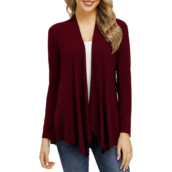 Koftor för kvinnor, casual, öppen framtill, långärmad, lätt, mjuk, basic cardigan
