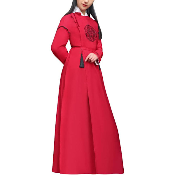 nese Qing-dynastin prinsessklänning De åtta bannrarna Manchu lång kunglig kappa klänning scenkläder 18# Röd Stor
