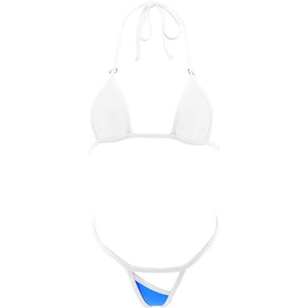 RRYLO Olika stilar Micro Bikini Set Flerfärgade badkläder Baddräkt Badkläder 17183-vitblå